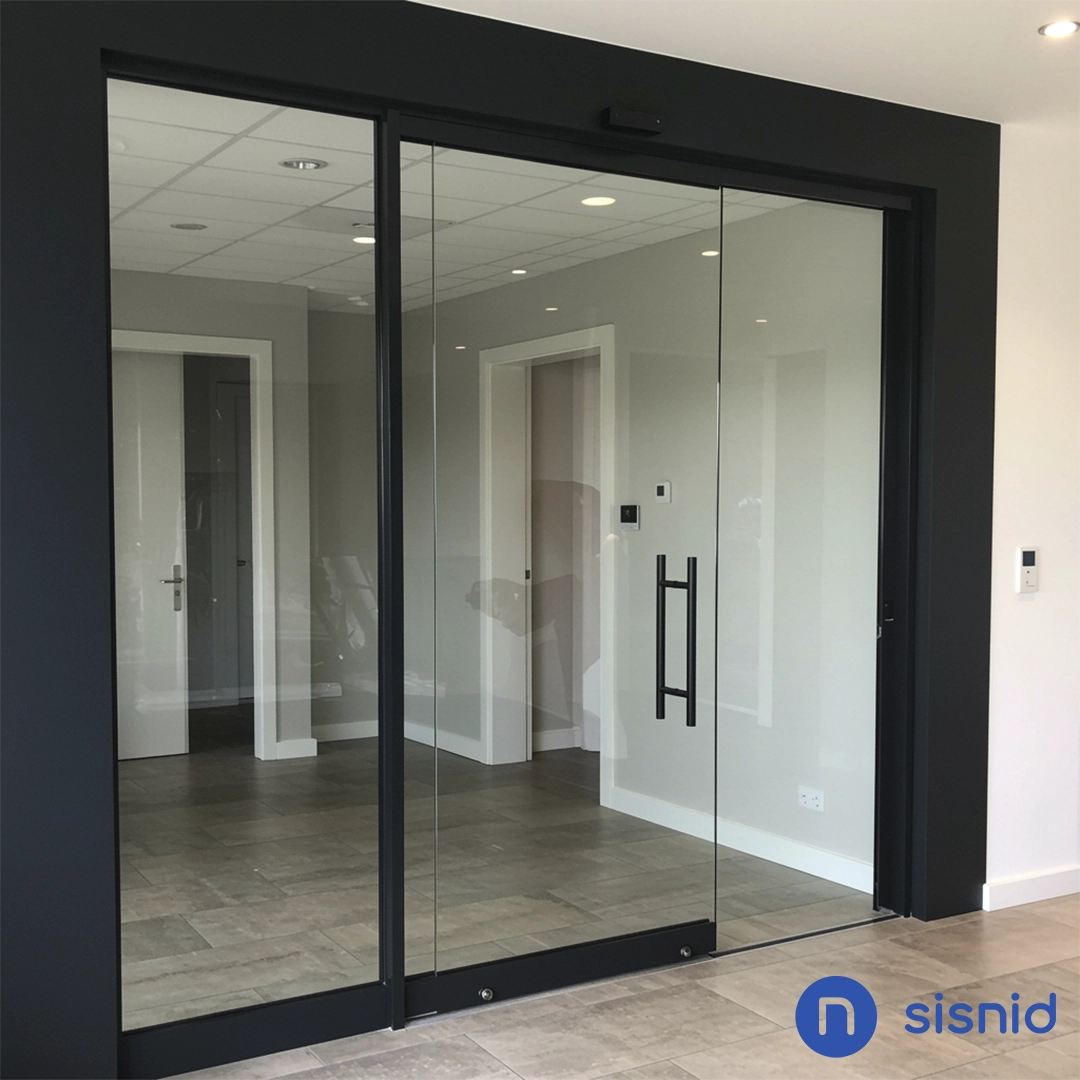 portas de vidro automáticas para comercio